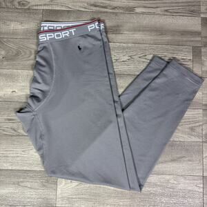 Polo Sport Ralph Lauren Activewear Base Layer Legging Pants Gray sz L